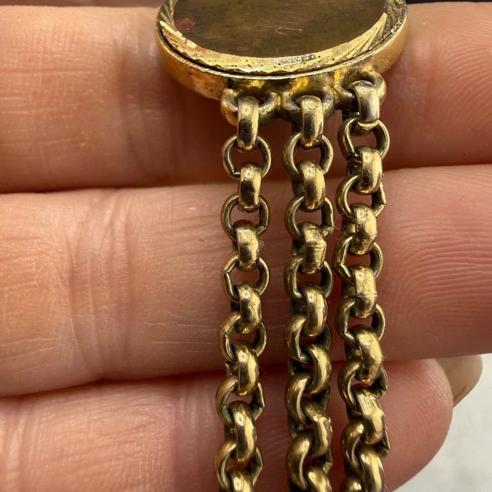 Vintage Speidel ID Bracelet‎ Engraved Gold Tone 6.5